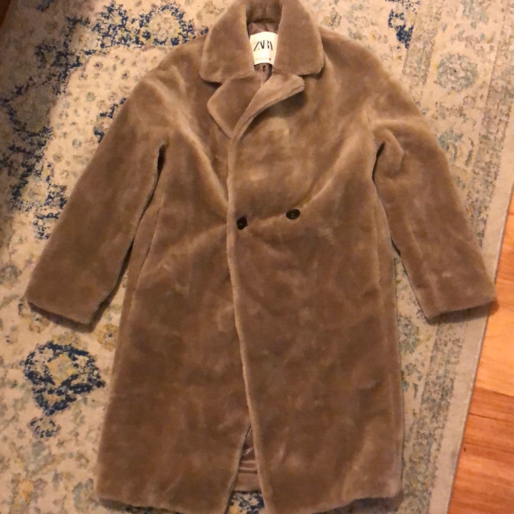 Zara faux fur coat